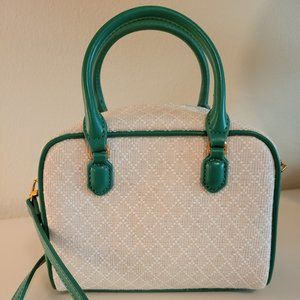 Fabric Mini Purse with Green Trim